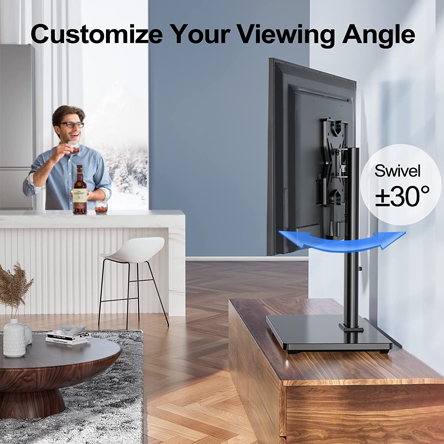 Swivel Tabletop TV Stand For 19