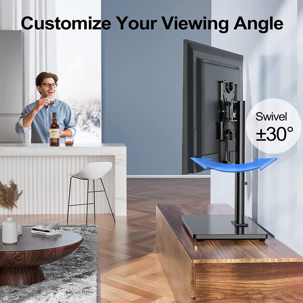 Swivel Tabletop TV Stand For 19" To 43" TVs
