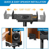 ADJUSTABLE HEIGHT 31.22" TO 46.18" SPEAKER STANDS FOR SMALL & SATELLITE SPEAKERS