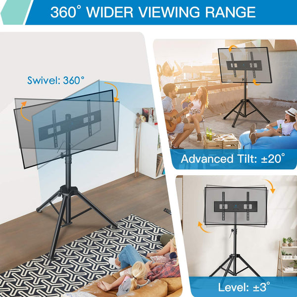 Portable Tripod TV Stand For 37 To 80 TVs