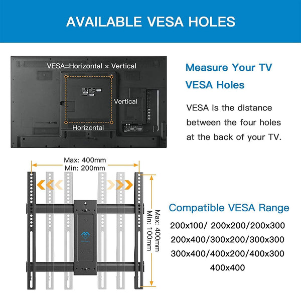Full Motion Corner TV Wall Mount For 26" To 60" TVs