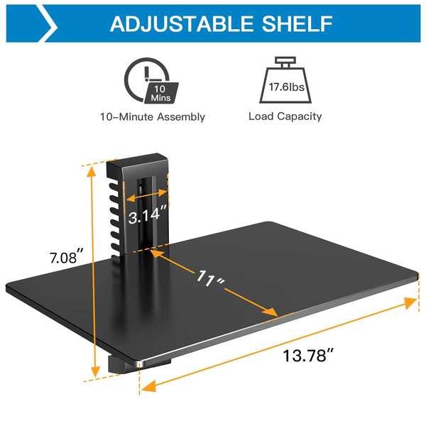 Wall Mounted AV Shelf