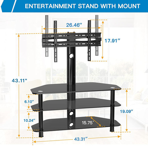 Floor TV Stand For 32" To 75" TVs
