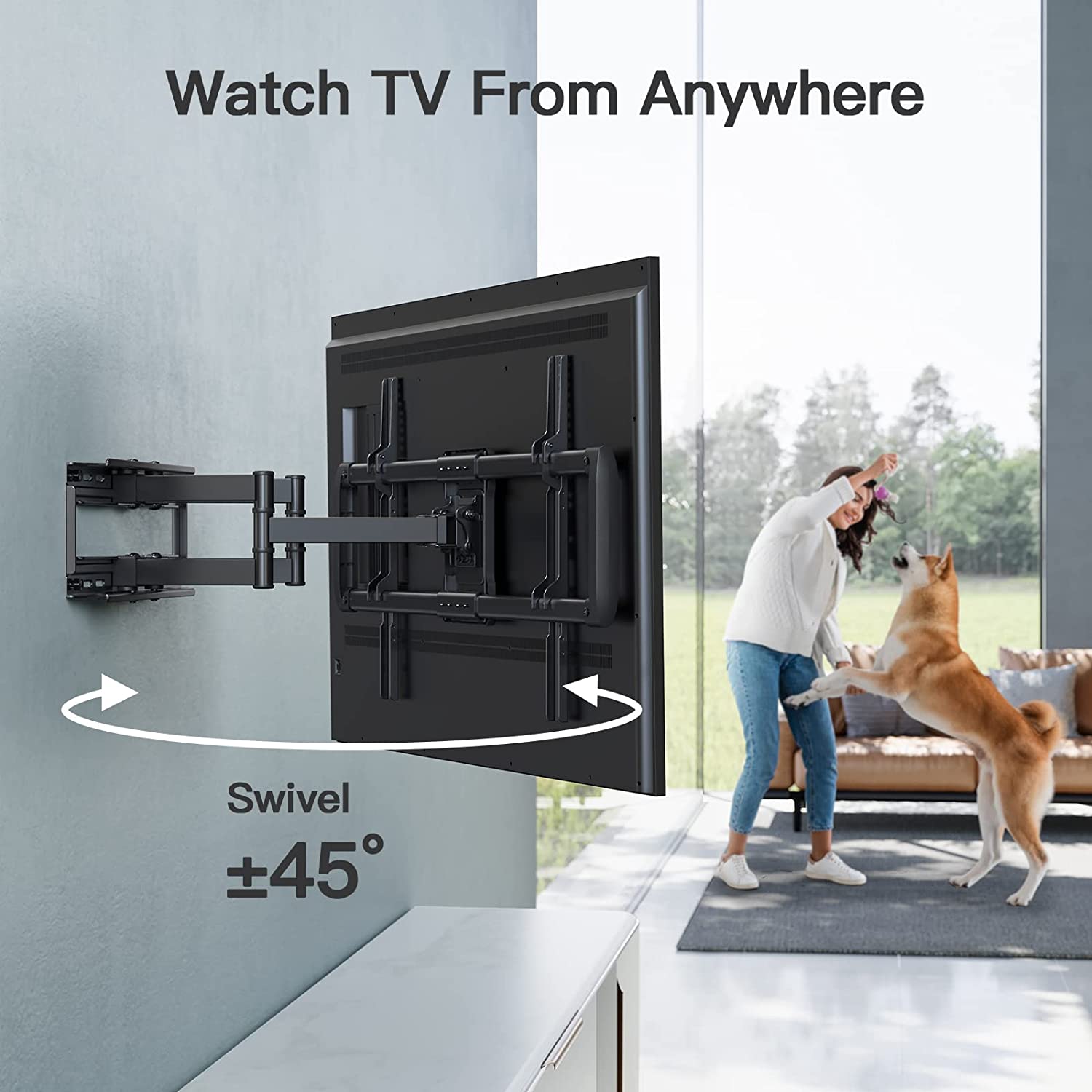 Full Motion TV Wall Mount For 37