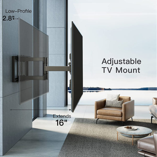 Full Motion TV Wall Mount For 37" To 75" TVs