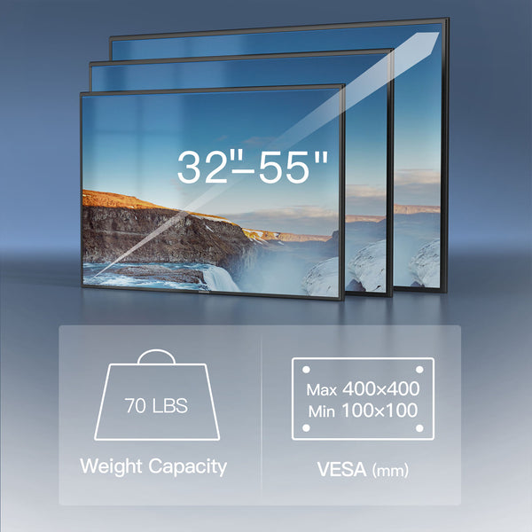 Full Motion TV Wall Mount For 32" To 55" TVs