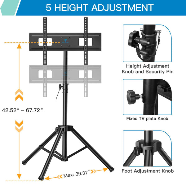 Portable Tripod TV Stand For 37" To 80" TVs
