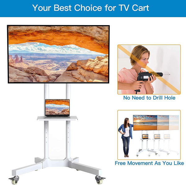 Heavy Duty TV Cart For 32 to 83 TVs