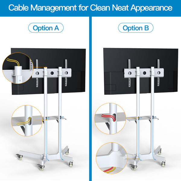 Heavy Duty TV Cart For 32" to 83" TVs