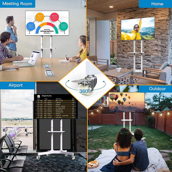 Heavy Duty TV Cart For 32" to 83" TVs