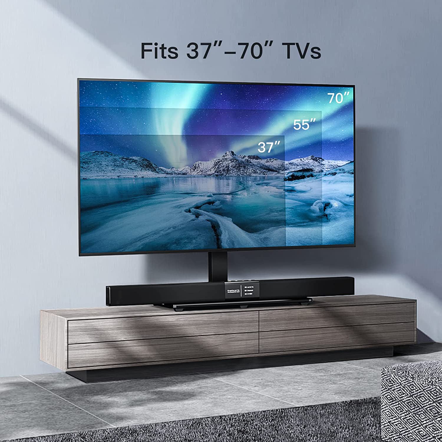 Swivel Tabletop TV Stand For 37