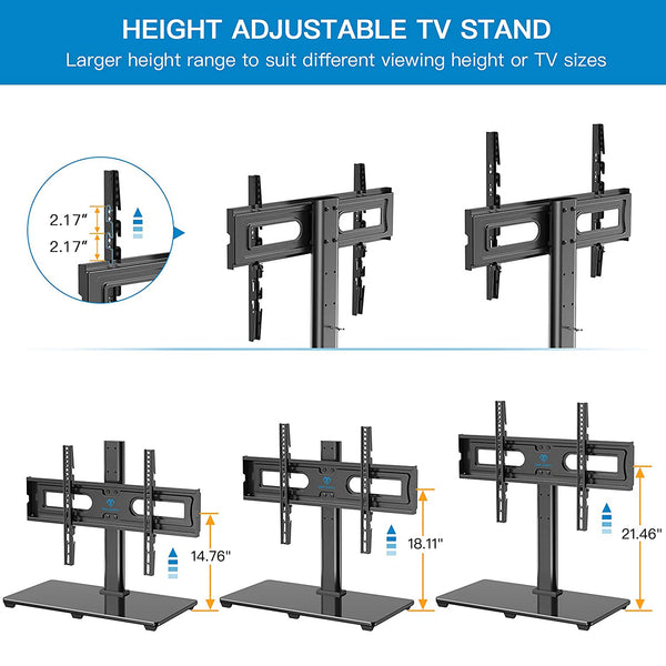 PERLESMITH Universal TV Stand - Table Top TV Stand for 37-55 inch LCD PERLESMITH Universal TV Stand - Table Top TV Stand for 37-55 inch LCD