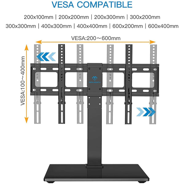 Swivel Tabletop TV Stand For 37" To 75" TVs