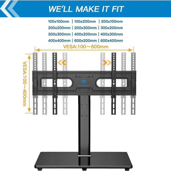 Swivel Tabletop TV Stand For 37" To 70" TVs