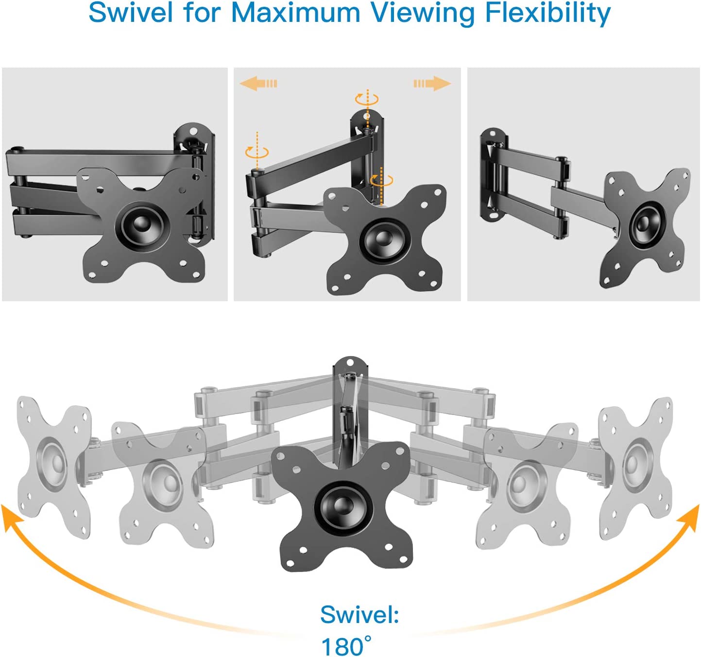 Full Motion TV Wall Mount For 10